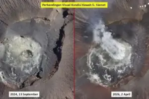 Aktivitas Gunung Slamet Meningkat, Gempa Naik 10 Kali Lipat dan Suhu Kawah 478 Derajat Celsius