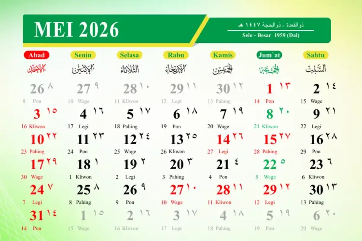 Daftar Lengkap Libur Mei 2026, Catat Tanggalnya