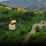 Video Viral Drone Antar Makanan ke Tembok Besar China, Ongkir Cuma Rp 10.000