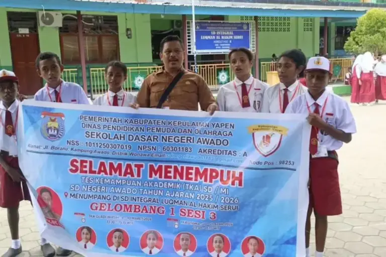 Cerita Siswa SD Negeri Awado, Harus Seberangi Lautan untuk Ikut TKA 2026