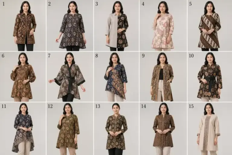 15 Model Baju Batik Tunik Kantoran, Stylish tapi Tetap Formal