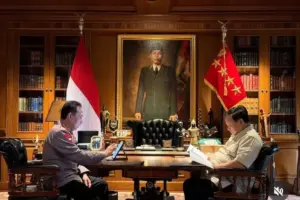 Prabowo Panggil Kapolri ke Hambalang, Bahas Keamanan Nasional Selama 1 Jam