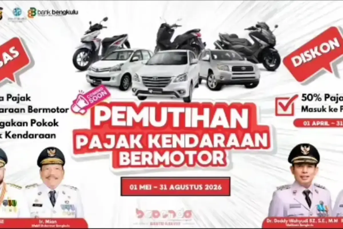 Daerah Ini Gelar Pemutihan Pajak Kendaraan, Catat Jadwalnya