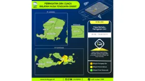 Prakiraan Cuaca NTB, 5 Mei 2026: Sejumlah Wilayah Berpotensi Hujan Lebat Disertai Petir dan Angin Kencang