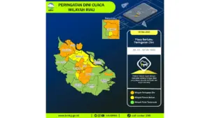 Prakiraan Cuaca Riau, 8 Mei 2026: Sejumlah Wilayah Berpotensi Hujan Lebat Disertai Petir dan Angin Kencang