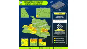 Prakiraan Cuaca Jabar, 11 Mei 2026: Sejumlah Wilayah Berpotensi Hujan Lebat Disertai Petir dan Angin Kencang
