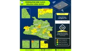 Prakiraan Cuaca Jabar, 9 Mei 2026: Sejumlah Wilayah Berpotensi Hujan Lebat Disertai Petir dan Angin Kencang