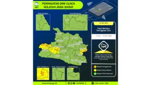 Prakiraan Cuaca Jabar, 6 Mei 2026: Sejumlah Wilayah Berpotensi Hujan Lebat Disertai Petir dan Angin Kencang