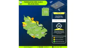 Prakiraan Cuaca Riau, 6 Mei 2026: Sejumlah Wilayah Berpotensi Hujan Lebat Disertai Petir dan Angin Kencang