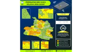 Prakiraan Cuaca Jabar, 5 Mei 2026: Sejumlah Wilayah Berpotensi Hujan Lebat Disertai Petir dan Angin Kencang