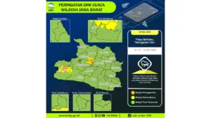 Prakiraan Cuaca Jabar, 8 Mei 2026: Sejumlah Wilayah Berpotensi Hujan Lebat Disertai Petir dan Angin Kencang