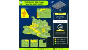 Prakiraan Cuaca Jabar, 5 Mei 2026: Sejumlah Wilayah Berpotensi Hujan Lebat Disertai Petir dan Angin Kencang