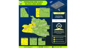 Prakiraan Cuaca Jabar, 7 Mei 2026: Sejumlah Wilayah Berpotensi Hujan Lebat Disertai Petir dan Angin Kencang