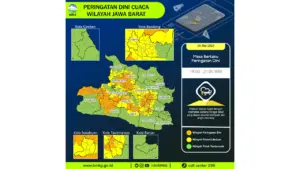 Prakiraan Cuaca Jabar, 5 Mei 2026: Sejumlah Wilayah Berpotensi Hujan Lebat Disertai Petir dan Angin Kencang