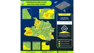Prakiraan Cuaca Jabar, 5 Mei 2026: Sejumlah Wilayah Berpotensi Hujan Lebat Disertai Petir dan Angin Kencang