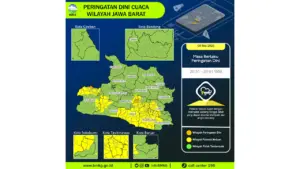 Prakiraan Cuaca Jabar, 9 Mei 2026: Sejumlah Wilayah Berpotensi Hujan Lebat Disertai Petir dan Angin Kencang