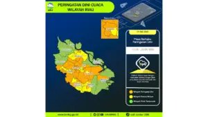 Prakiraan Cuaca Riau, 5 Mei 2026: Sejumlah Wilayah Berpotensi Hujan Lebat Disertai Petir dan Angin Kencang