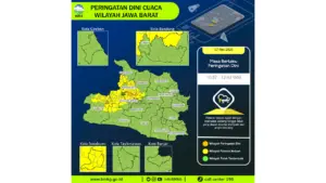 Prakiraan Cuaca Jabar, 7 Mei 2026: Sejumlah Wilayah Berpotensi Hujan Lebat Disertai Petir dan Angin Kencang