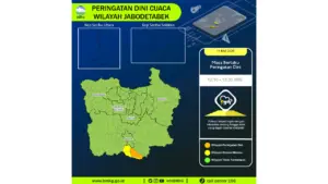 Prakiraan Cuaca Jabodetabek, 11 Mei 2026: Sejumlah Wilayah Berpotensi Hujan Lebat Disertai Petir