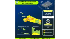 Prakiraan Cuaca Papua, 8 Mei 2026: Sejumlah Wilayah Berpotensi Hujan Lebat Disertai Angin Kencang