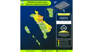 Prakiraan Cuaca Sumbar, 8 Mei 2026: Sejumlah Wilayah Berpotensi Hujan Lebat Disertai Petir dan Angin Kencang