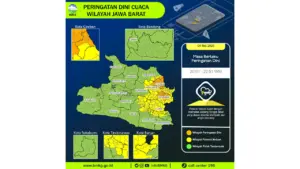 Prakiraan Cuaca Jabar, 4 Mei 2026: Sejumlah Wilayah Berpotensi Hujan Lebat Disertai Petir dan Angin Kencang