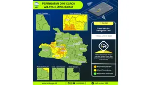 Prakiraan Cuaca Jabar, 11 Mei 2026: Sejumlah Wilayah Berpotensi Hujan Lebat Disertai Petir dan Angin Kencang